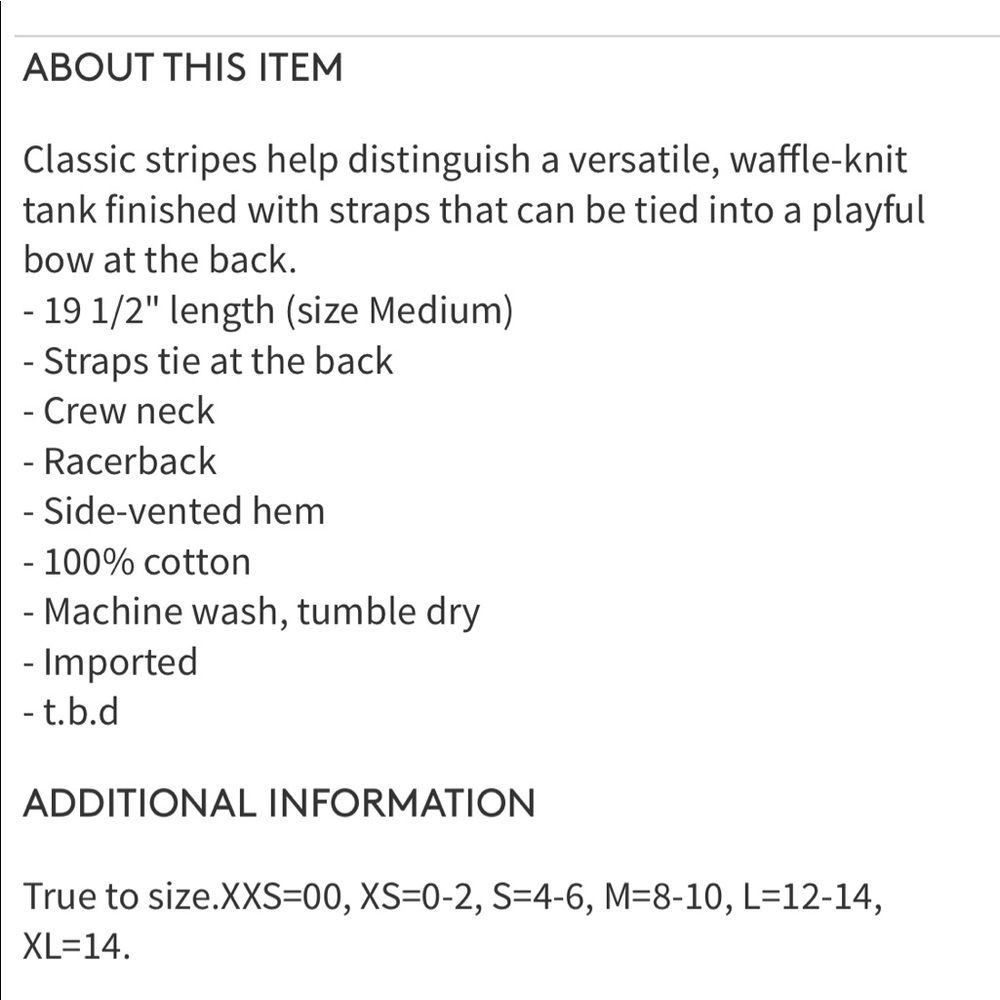 NWT Madewell Camille Stripe Tank - Picture 8 of 8